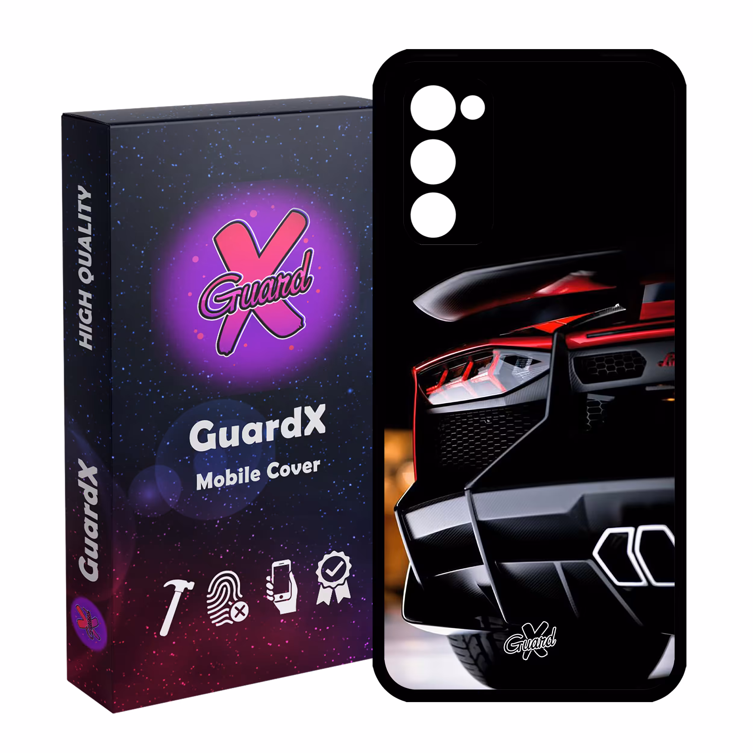 کاور گارد ایکس طرح Lamborghini مدل Glass10336 مناسب برای گوشی موبایل سامسونگ Galaxy S20 FE