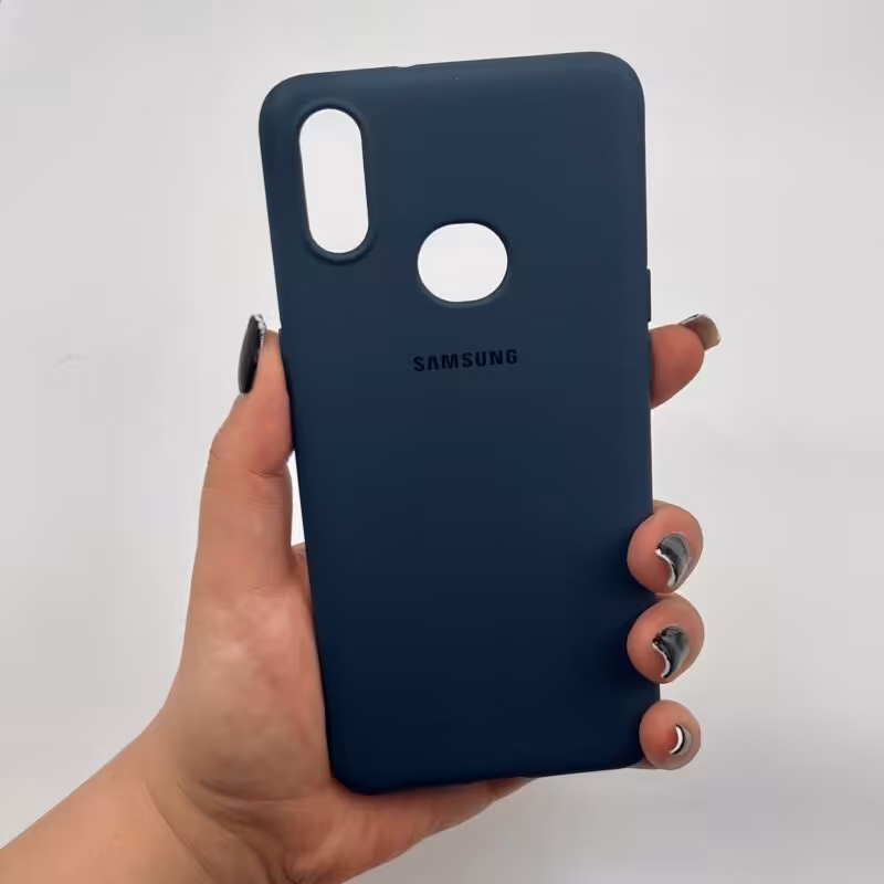 قاب گوشی Galaxy A10S سامسونگ سیلیکونی ژله ای آبی تیره ساده کد 69887