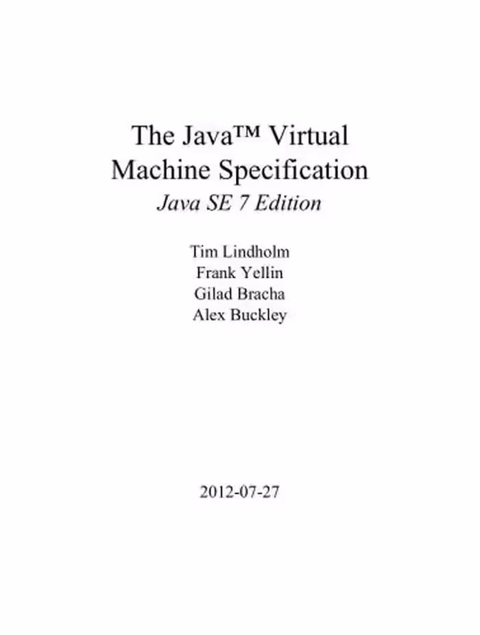 خرید و دانلود نسخه کامل کتاب The Java Virtual Machine Specification. Java SE 7 Edition