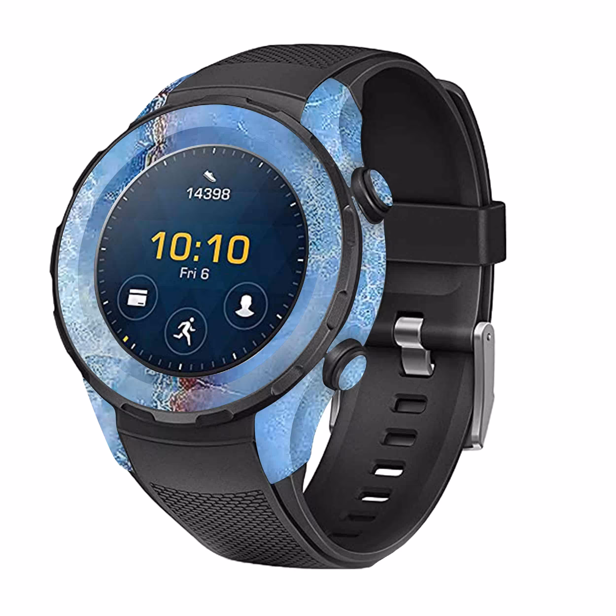 برچسب ماهوت طرح Blue-Ocean-Marble مناسب برای ساعت هوشمند هوآوی Watch 2