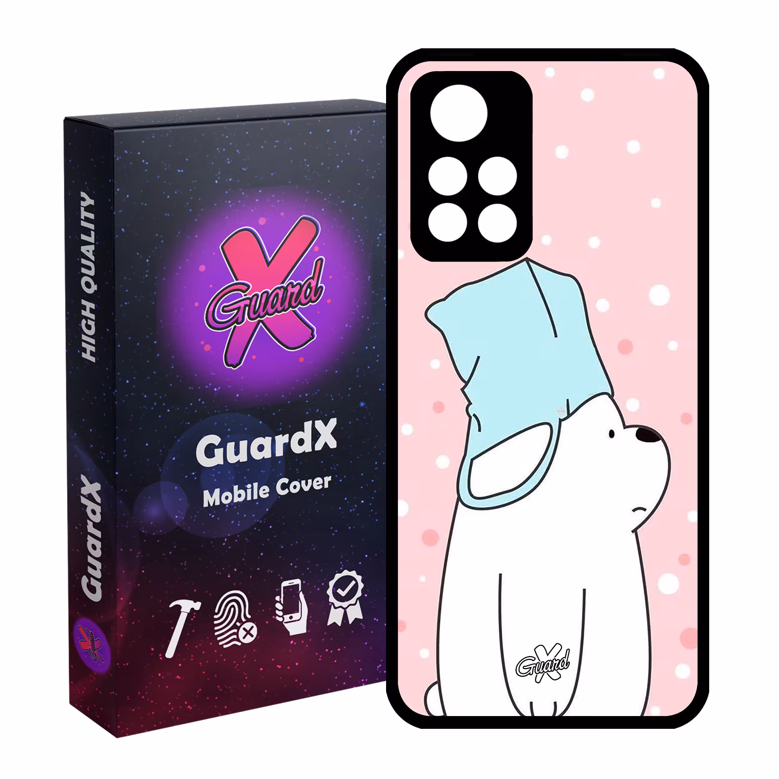 کاور گارد ایکس طرح Bear مدل Glass10019 مناسب برای گوشی موبایل شیائومی Poco M4 Pro 5G/Redmi Note 11T 5G/Redmi Note 11S 5G