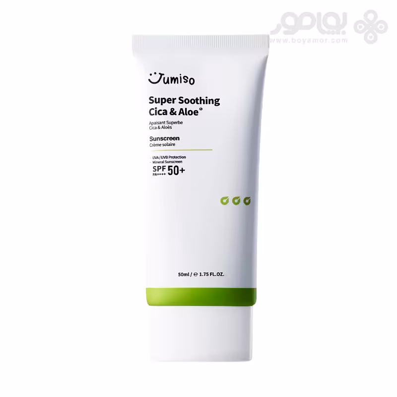 کرم ضد آفتاب تسکین دهنده جومیسو SPF50 مدل CICA &amp; ALOE