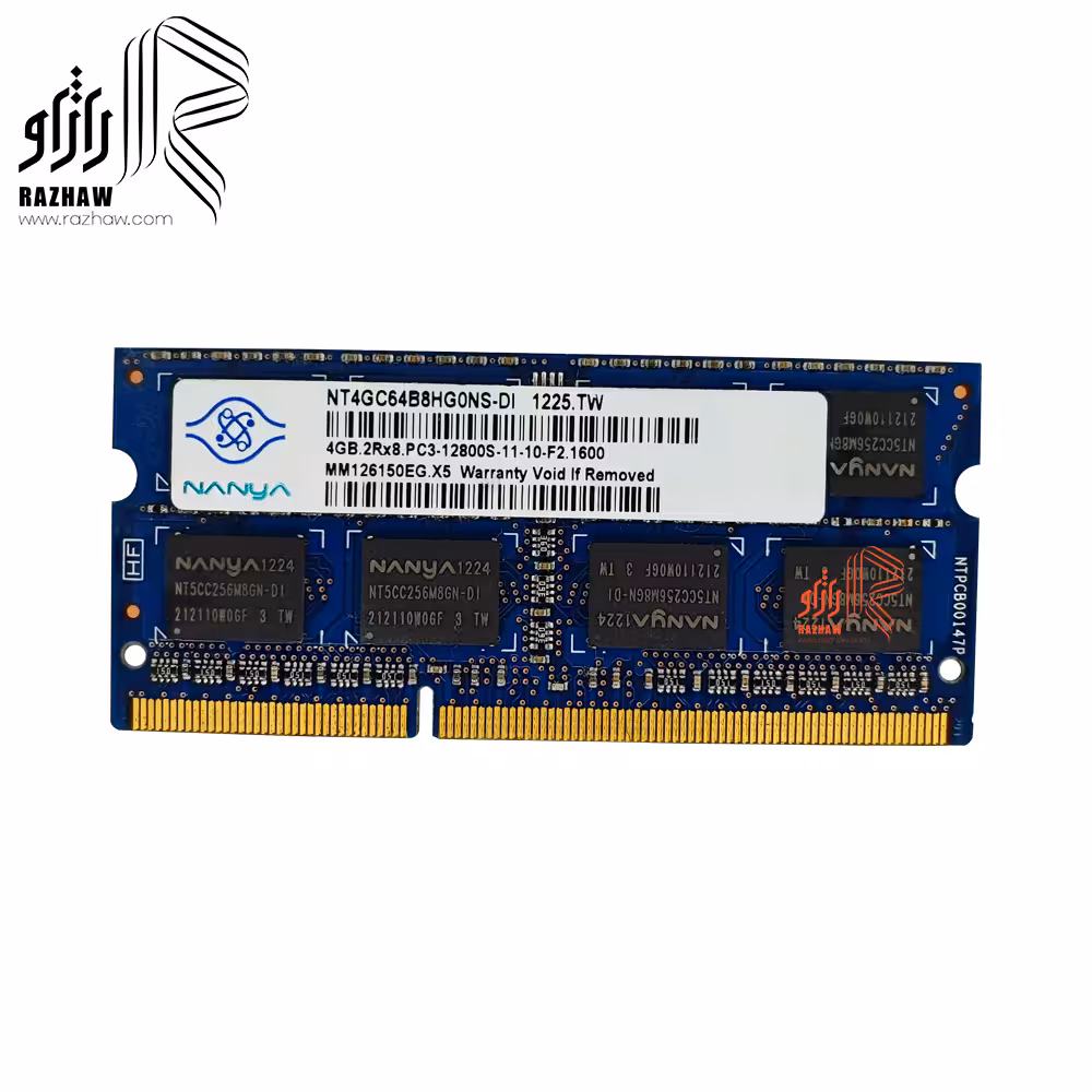 رم 4 گیگابایت ddr3 لپ تاپ باس 12800/1600mhz برند نانیا cl11 مدل NT4GC6