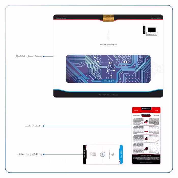برچسب پوششی ماهوت مدل Blue Printed Circuit Board مناسب برای تبلت هوآوی Mediapad M6 10.8 2019
