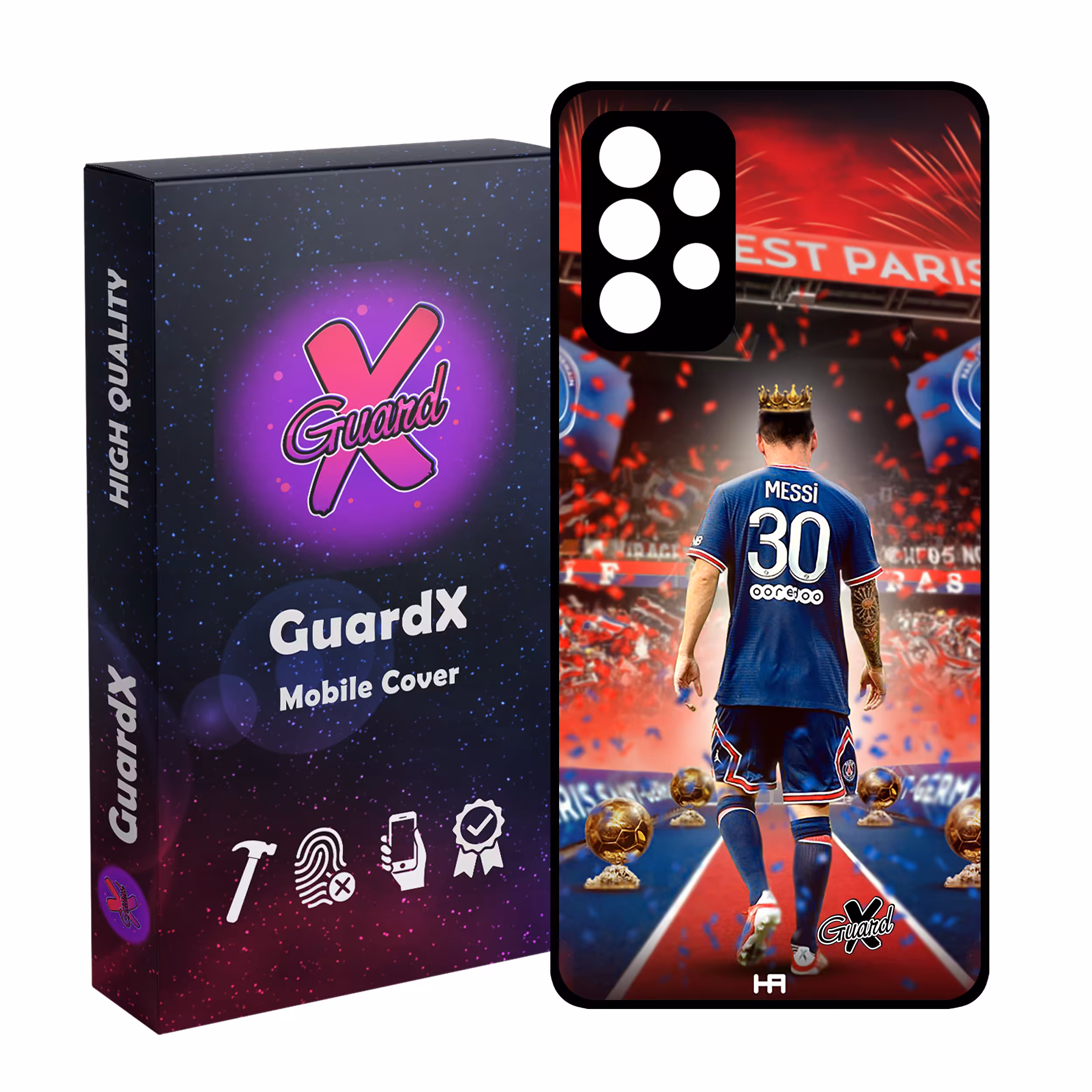 کاور گارد ایکس طرح مسی مدل Glass10377 مناسب برای گوشی موبایل سامسونگ Galaxy A13 4G