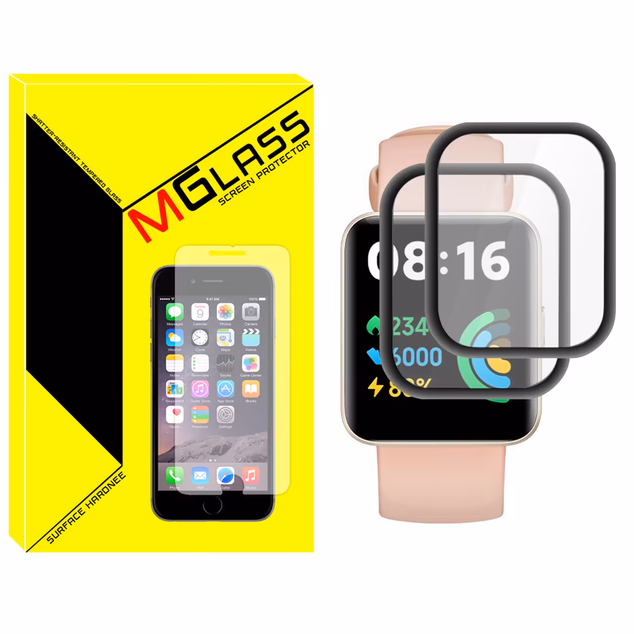 محافظ صفحه نمایش نانو ام گلس مدل NMG مناسب برای ساعت هوشمند شیائومی Redmi Watch 2 بسته دو عددی