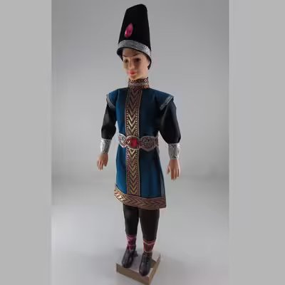 عروسک طرح سنتی مدل داماد ارتفاع 31 سانتی متر