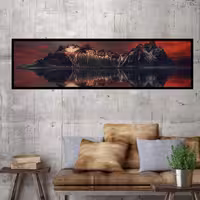 تابلو بکلیت طرح منظره کوهستان مدل کشیده B-7684