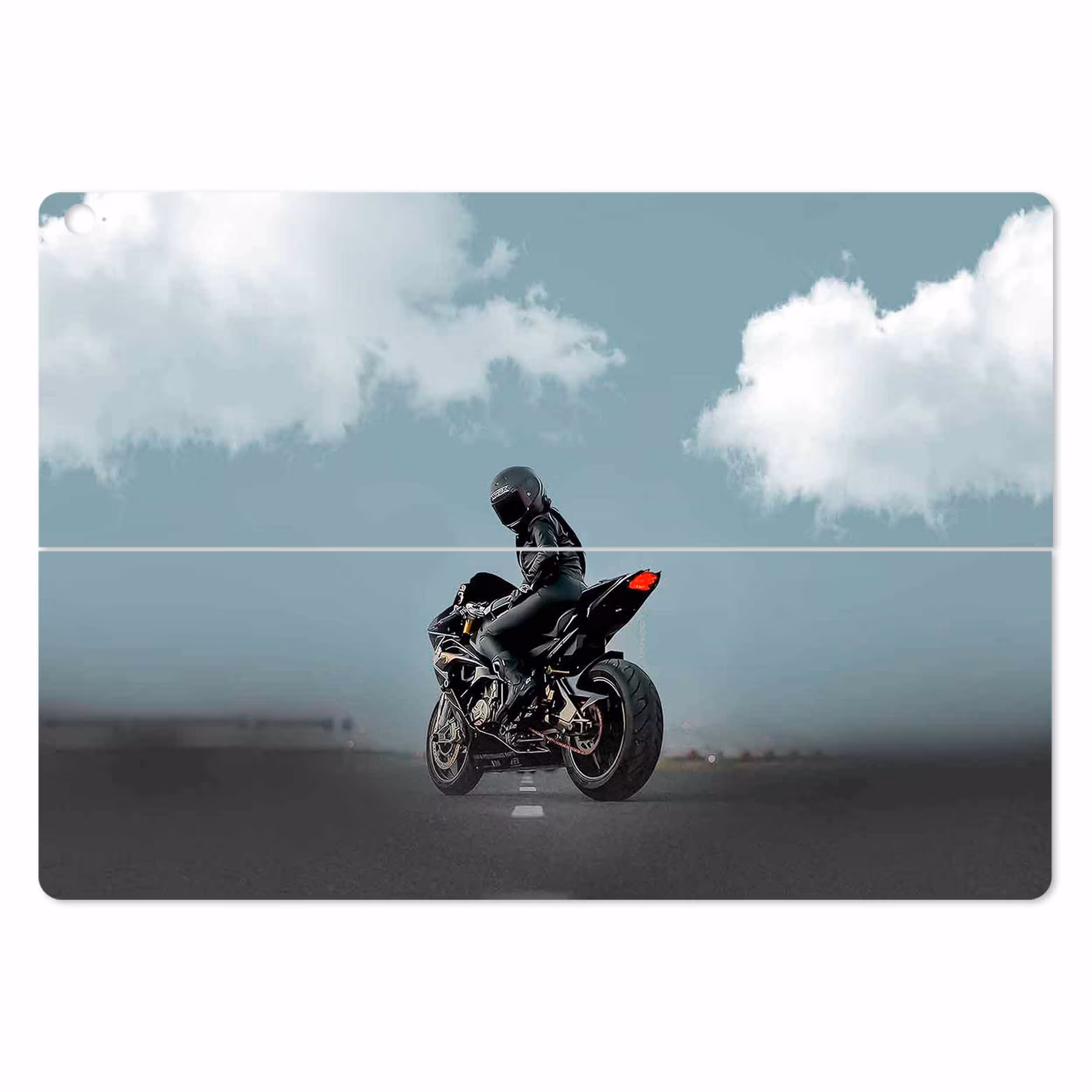 برچسب پوششی ماهوت مدل Motorcycling مناسب برای تبلت ایسوس Transformer 3 Pro 2016