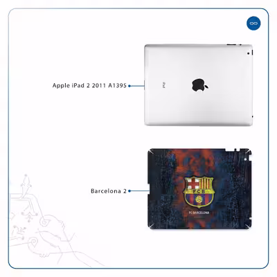برچسب پوششی ماهوت مدل BARCELONA-2 مناسب برای تبلت اپل iPad 2 2011 A1395
