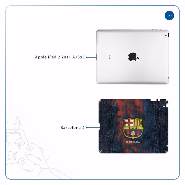 برچسب پوششی ماهوت مدل BARCELONA-2 مناسب برای تبلت اپل iPad 2 2011 A1395