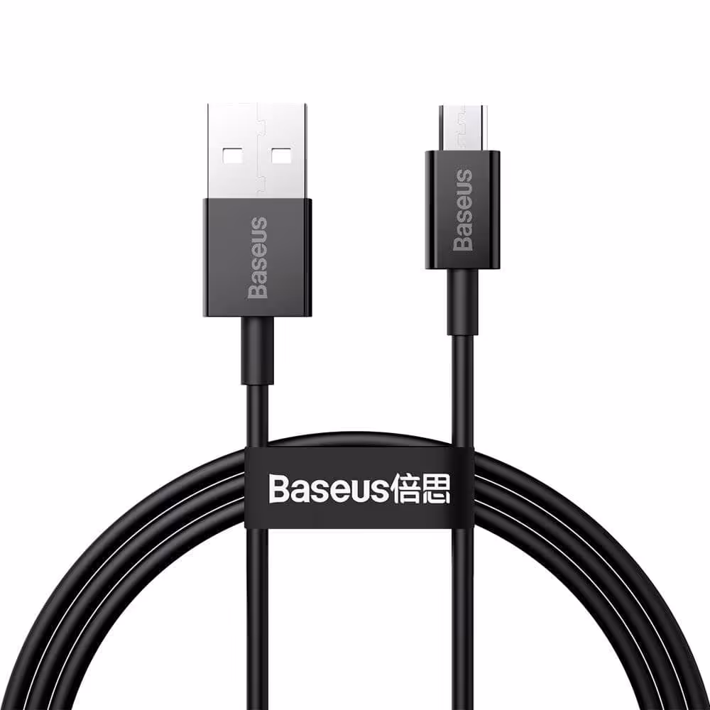 کابل 1 متری میکرو یو اس بی بیسوس Baseus Superior Series USB - micro USB fast charging data cable 2A 1m black (CAMYS-01)