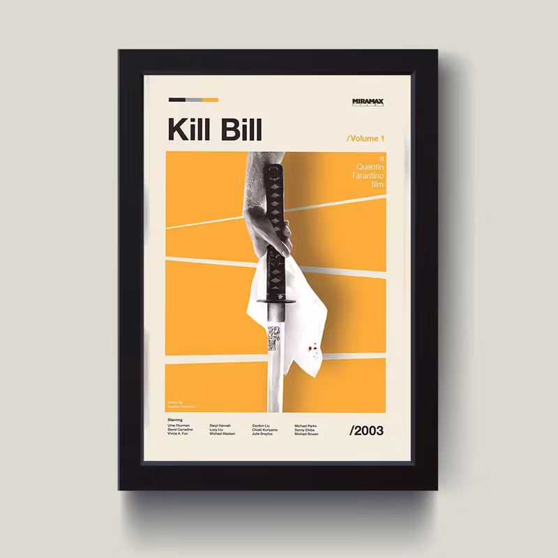 تابلو مدل Kill Bill کد m2578-w | دنیای قاب