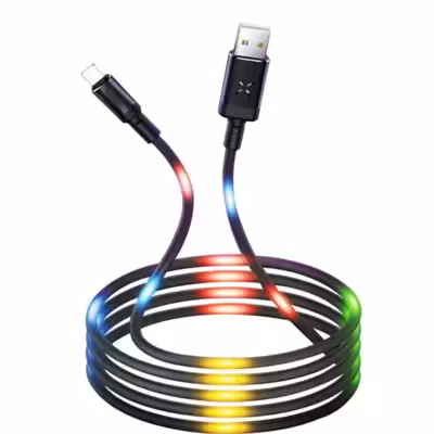 کابل تبدیل USB به لایتنینگ جوی روم مدل چراغ دار طول 1.2 متر