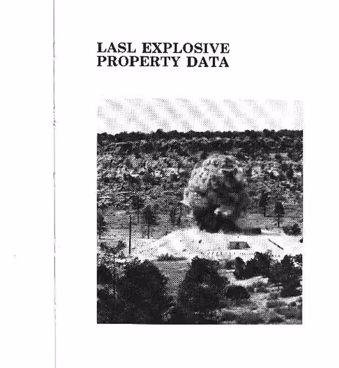 خرید و دانلود نسخه کامل کتاب LASL explosive property data