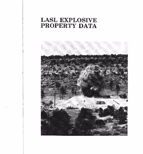 خرید و دانلود نسخه کامل کتاب LASL explosive property data