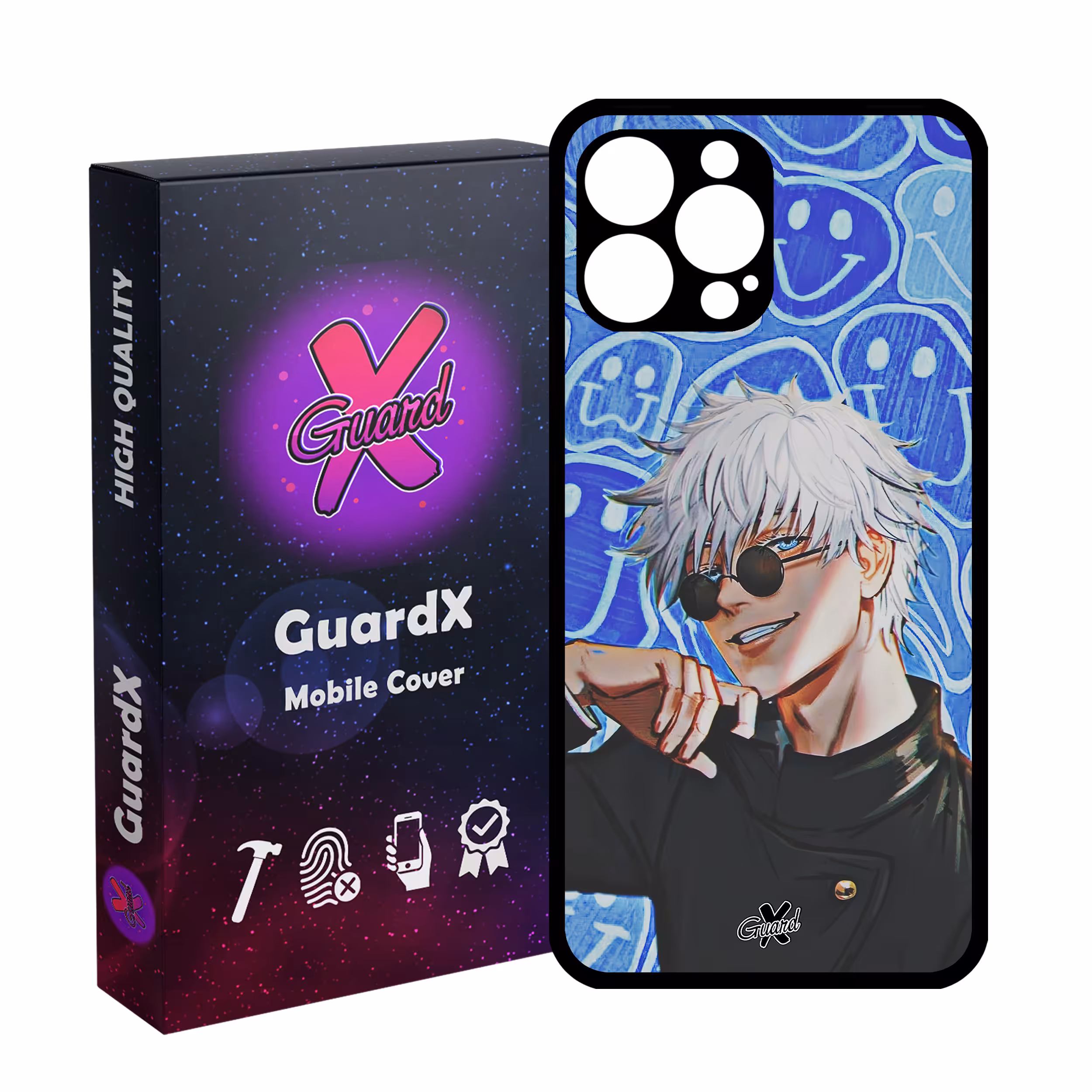 کاور گارد ایکس طرح ساتورو گوجو انیمه مدل Glass10552 مناسب برای گوشی موبایل اپل iPhone 13 Pro Max