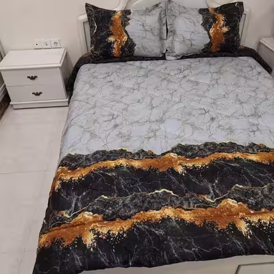 سرویس روتختی مدل آتشفشان niki010 کد 90 یک نفره سه تکه