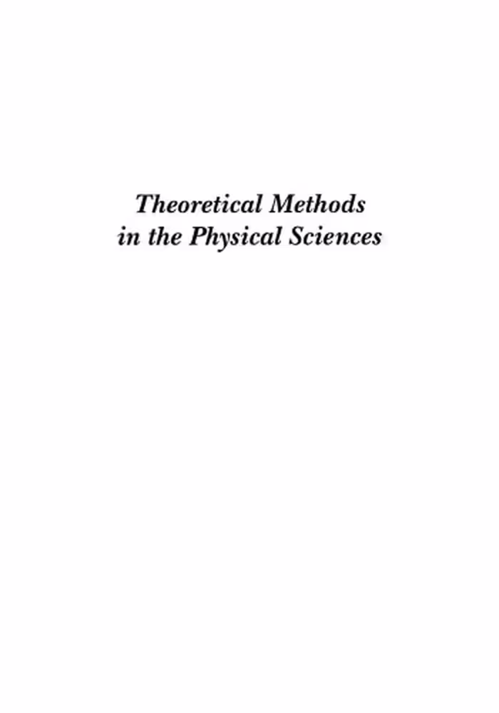 خرید و دانلود نسخه کامل کتاب Theoretical Methods in the Physical Sciences: An introduction to problem solving using Maple V