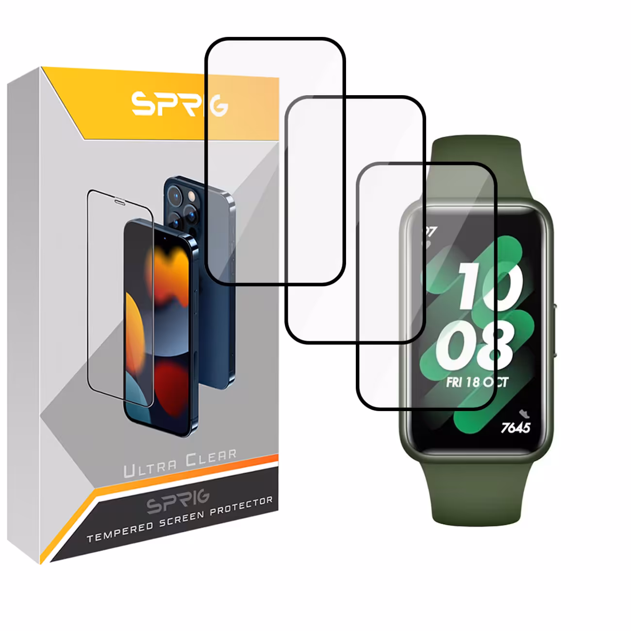 محافظ صفحه نمایش نانو اسپریگ مدل SPG مناسب برای ساعت هوشمند هوآوی Band 7 بسته سه عددی