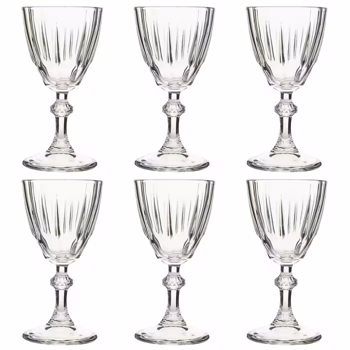 لیوان پایه بلند پاشاباغچه مدل Diamond 440113 - بسته 6 عددی