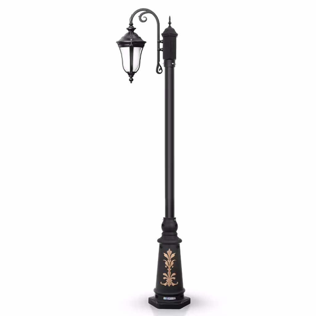 چراغ حیاطی ایستاده تک شاخه شب تاب مدل لاله کد SH-104410720