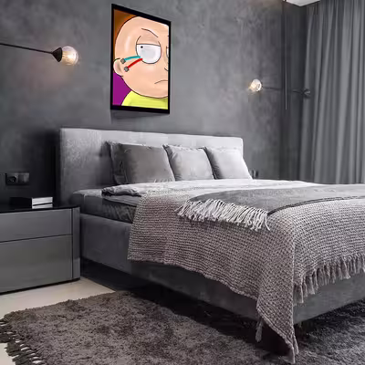 تابلو مدل Rick &amp; Morty کد F-1044