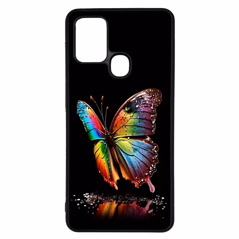 کاور طرح پروانه کد G-038 مناسب برای گوشی موبایل سامسونگ Galaxy A21s | دیجی قاب دونی