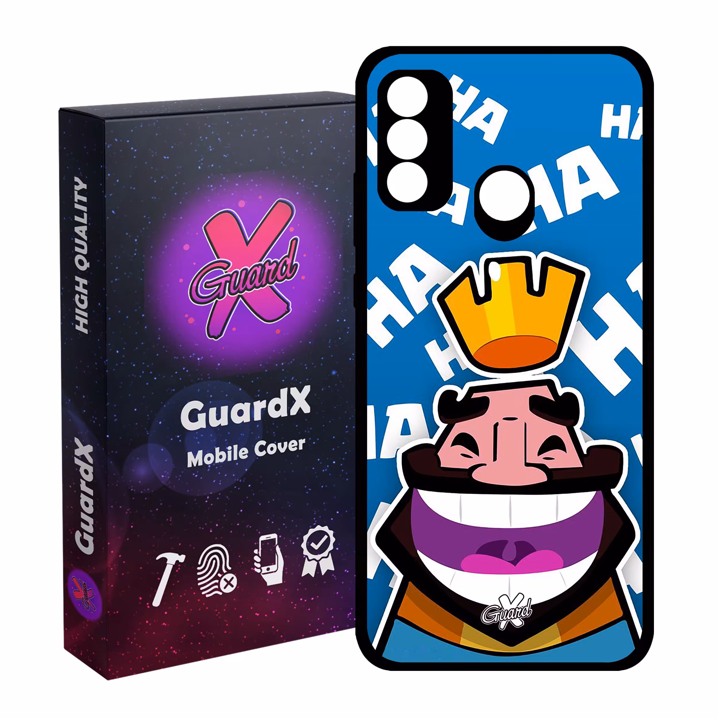 کاور گارد ایکس طرح Clash Royale مدل Glass10036 مناسب برای گوشی موبایل هوآوی P Smart 2020