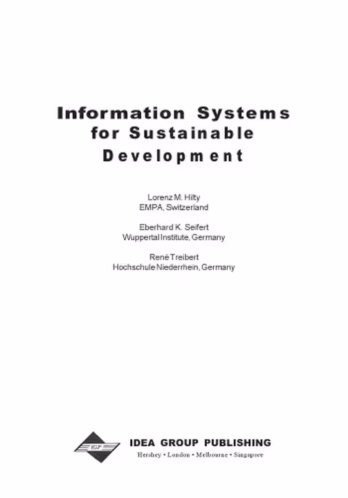 خرید و دانلود نسخه کامل کتاب Information systems for sustainable development