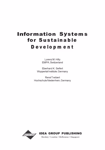 خرید و دانلود نسخه کامل کتاب Information systems for sustainable development
