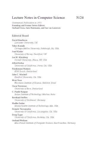 خرید و دانلود نسخه کامل کتاب Algorithm Theory – SWAT 2008: 11th Scandinavian Workshop on Algorithm Theory, Gothenburg, Sweden, July 2-4, 2008. Proceedings
