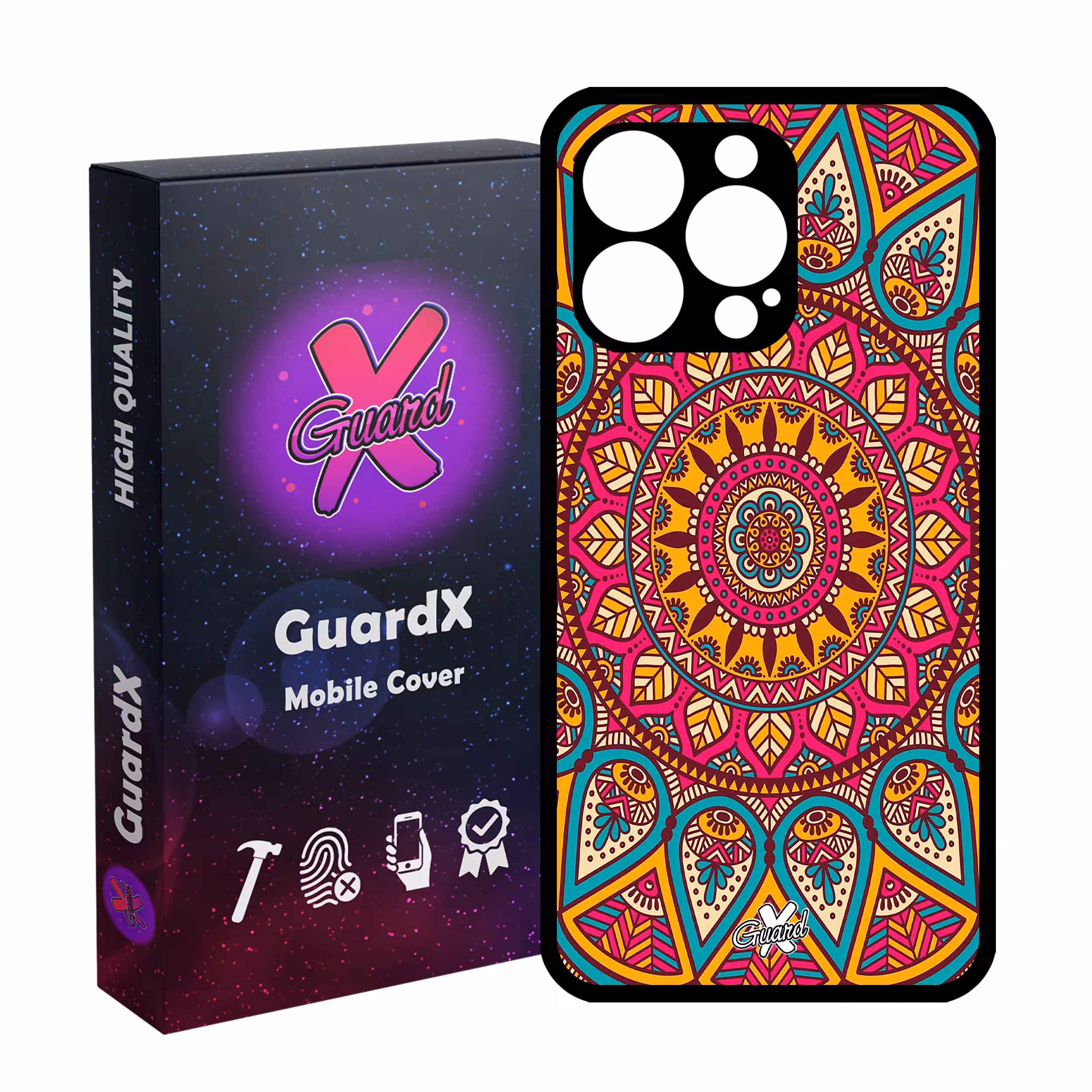 کاور گارد ایکس طرح Mandala مدل Glass10131 مناسب برای گوشی موبایل اپل iPhone 13 Pro