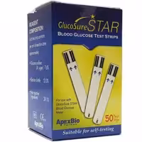 نوار قندخون گلوکوشر مدل استار بسته 50 عددی