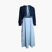 پیراهن بلند دو پی اس نخیnavy blue کد 3873 - ریوروبه