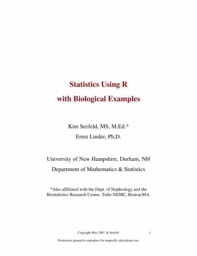 خرید و دانلود نسخه کامل کتاب Statistics Using R with Biological Examples