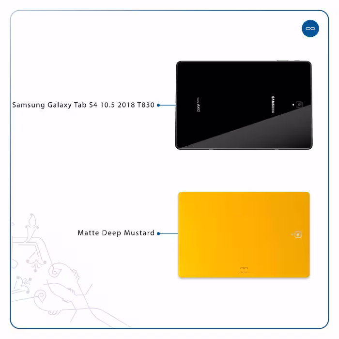 برچسب پوششی ماهوت مدل Matte-Deep-Mustard مناسب برای تبلت سامسونگ Galaxy Tab S4 10.5 2018 T830