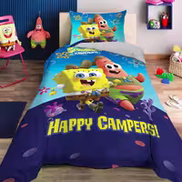 سرویس خواب راشا مدل باب اسفنجی Happy یک نفره 3 تکه