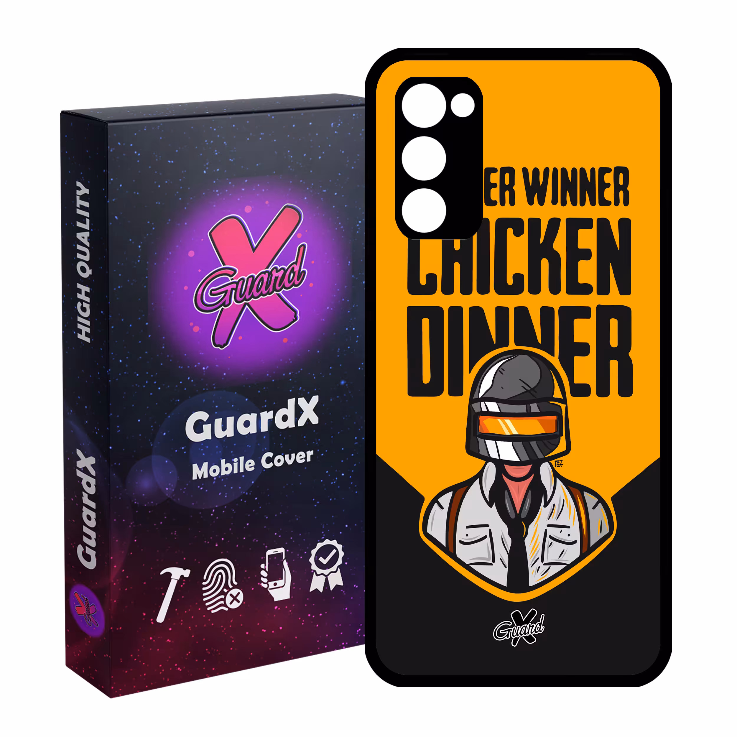 کاور گارد ایکس طرح Pubg مدل Glass10182 مناسب برای گوشی موبایل سامسونگ Galaxy S20 FE