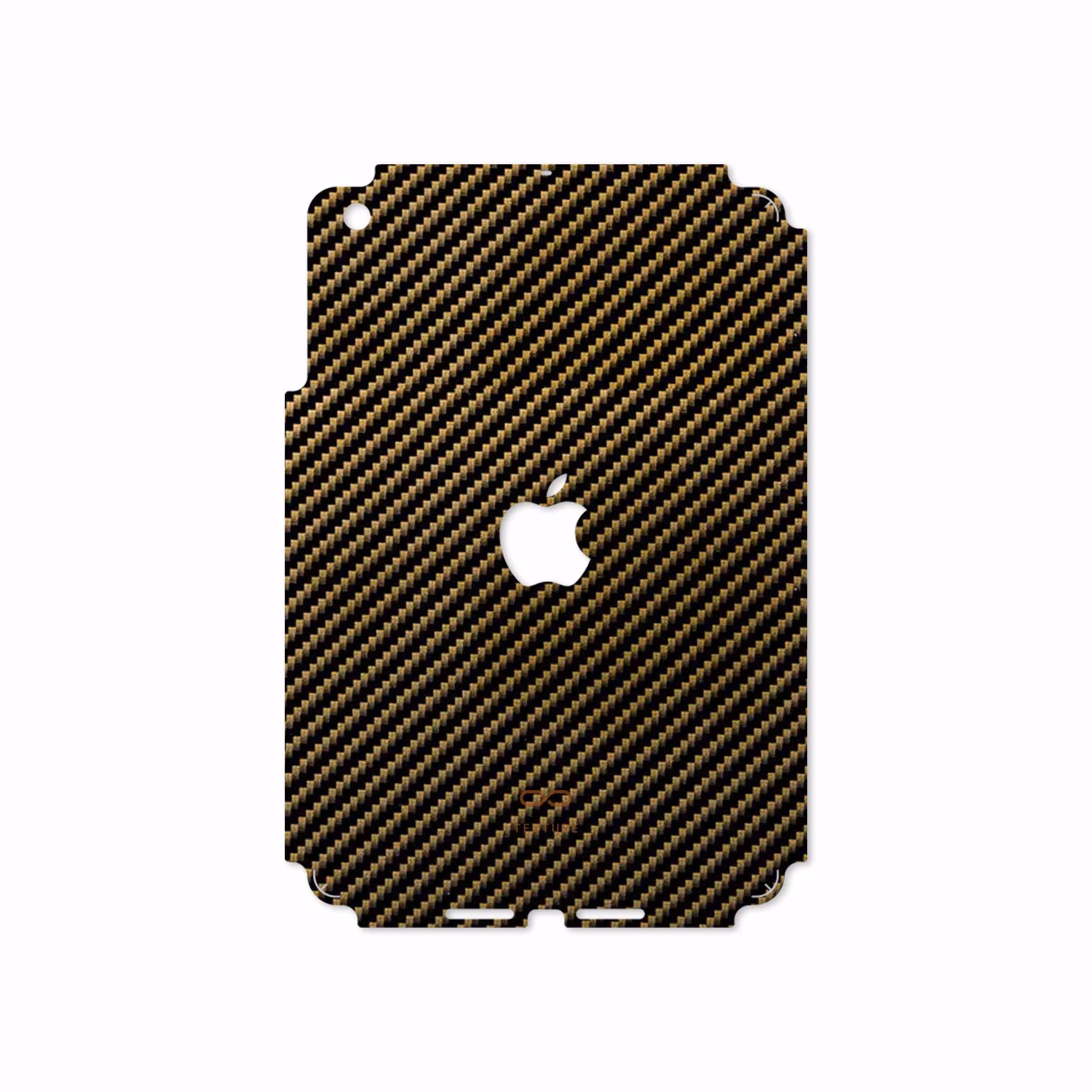 برچسب پوششی ماهوت مدل Glossy-Brown-Fiber مناسب برای تبلت اپل iPad mini 2012 A1432