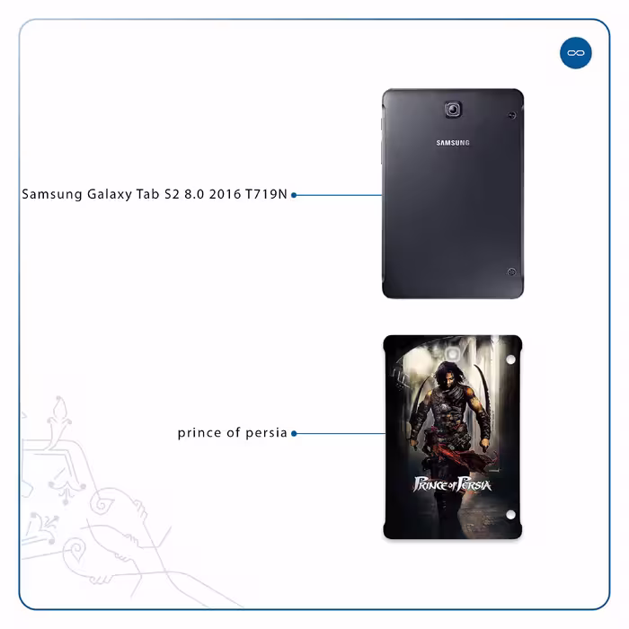 برچسب پوششی ماهوت مدل Prince of Persia مناسب برای تبلت سامسونگ Galaxy Tab S2 8.0 2016 T719N