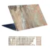 استیکر لپ تاپ توییجین و موییجین طرح Marble کد 52 مناسب برای لپ تاپ 15.6 اینچ به همراه برچسب حروف فارسی کیبورد 