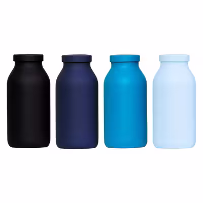 گلدان دکوری مدل شیشه‌ای رنگی فانتزی طرح زمستان کد 4P200 مجموعه 4 عددی