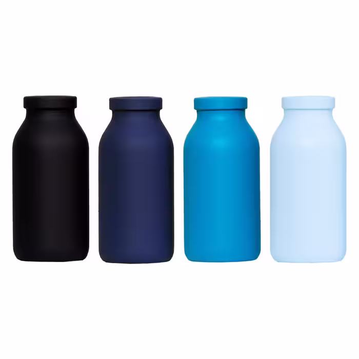 گلدان دکوری مدل شیشه‌ای رنگی فانتزی طرح زمستان کد 4P200 مجموعه 4 عددی