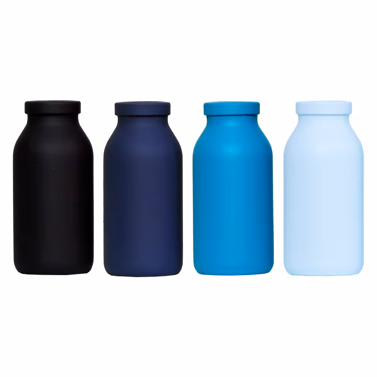 گلدان دکوری مدل شیشه‌ای رنگی فانتزی طرح زمستان کد 4P200 مجموعه 4 عددی