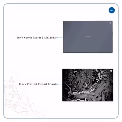 برچسب پوششی ماهوت مدل Black Printed Circuit Board مناسب برای تبلت سونی Xperia Tablet Z LTE 2013