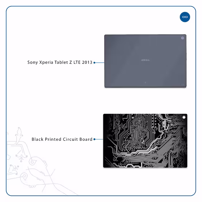 برچسب پوششی ماهوت مدل Black Printed Circuit Board مناسب برای تبلت سونی Xperia Tablet Z LTE 2013