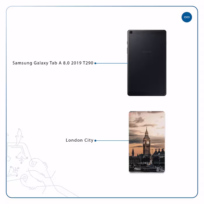 برچسب پوششی ماهوت مدل London City مناسب برای تبلت سامسونگ Galaxy Tab A 8.0 2019 T290