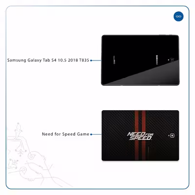 برچسب پوششی ماهوت مدل Need-for-Speed-Game مناسب برای تبلت سامسونگ Galaxy Tab S4 10.5 2018 T835