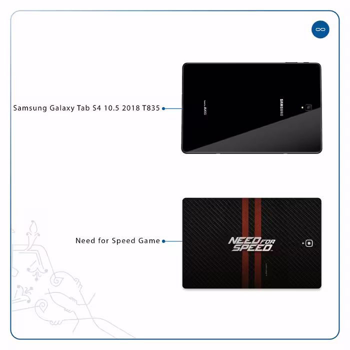 برچسب پوششی ماهوت مدل Need-for-Speed-Game مناسب برای تبلت سامسونگ Galaxy Tab S4 10.5 2018 T835